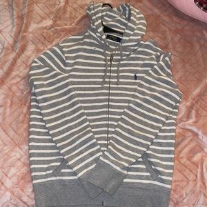 Men’s Medium Striped Polo Sweater